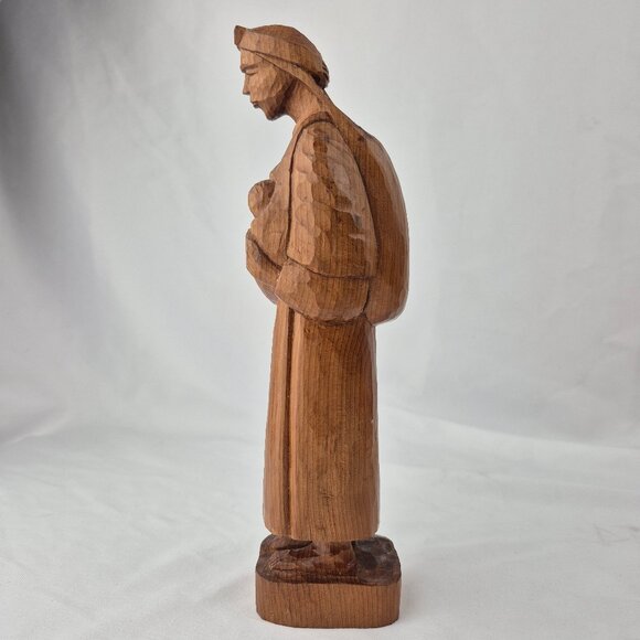 Folk Art Wood Figure Mother with Child - Picture 7 of 16